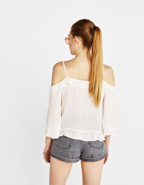 Blusa Off Shoulder Entredós