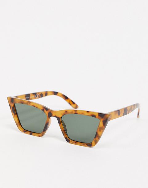 Topshop Cat Eye Sunglasses In Tortoiseshell-brown