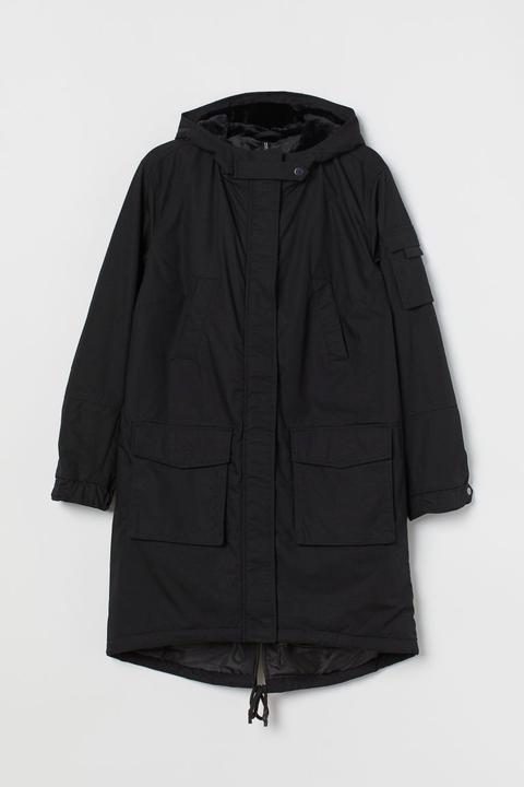 H & M+ Parka - Negro