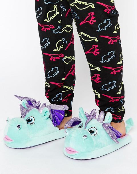 Pantuflas Con Diseño De Dragón Niles De Asos