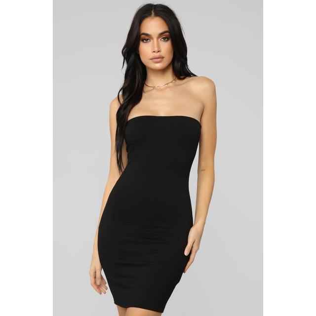 fashion nova black bodycon dress