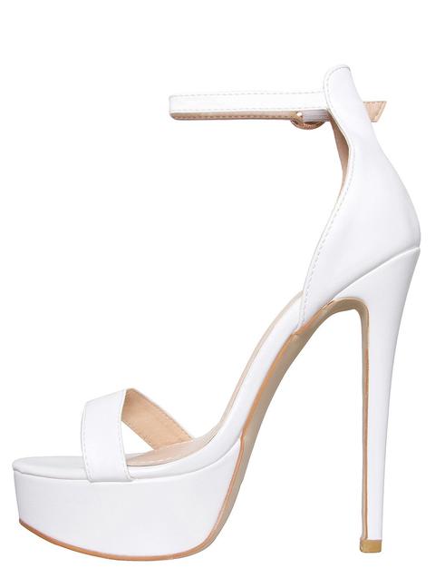 white platform stiletto heels
