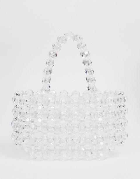 Bolso De Mano De Cuentas Transparentes De Glamorous-borrar