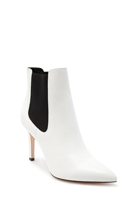 forever 21 white ankle boots