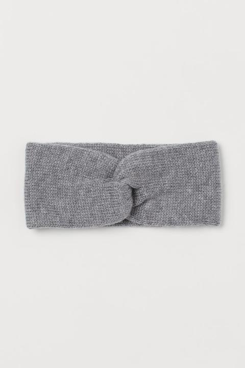 Bandeau En Maille - Gris