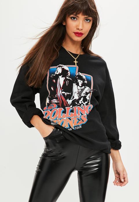Schwarzes Rolling Stones Tour Sweatshirt