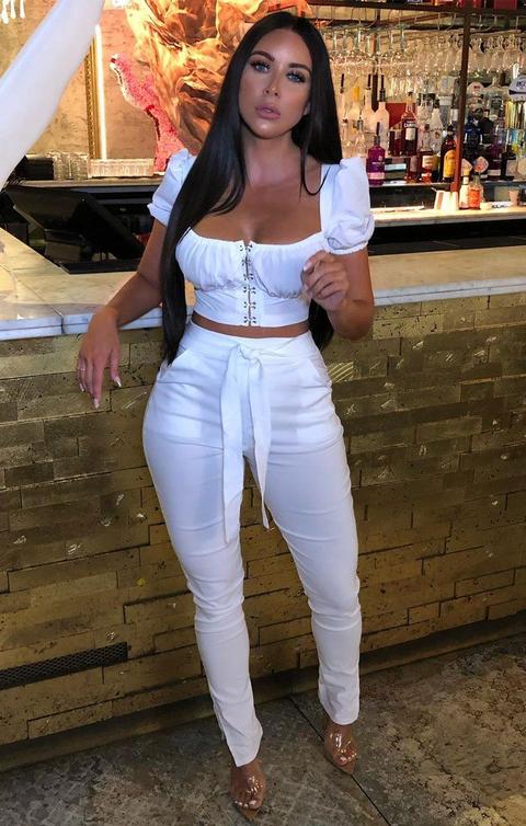 White Bardot Milkmaid Top - Lea
