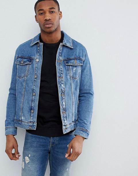 Bershka Denim Jacket In Blue from ASOS on 21 Buttons