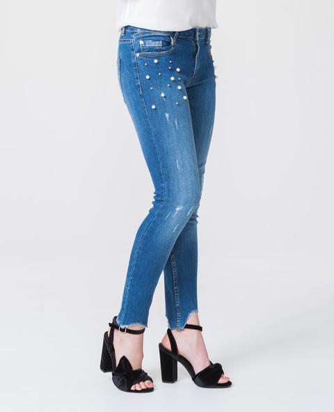 Jeans Skinny Con Perle