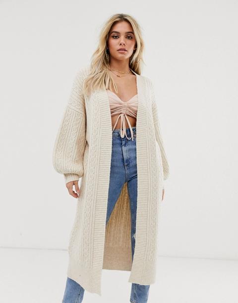 Abrigo Estilo Cárdigan De Ochos De Asos Design-beis