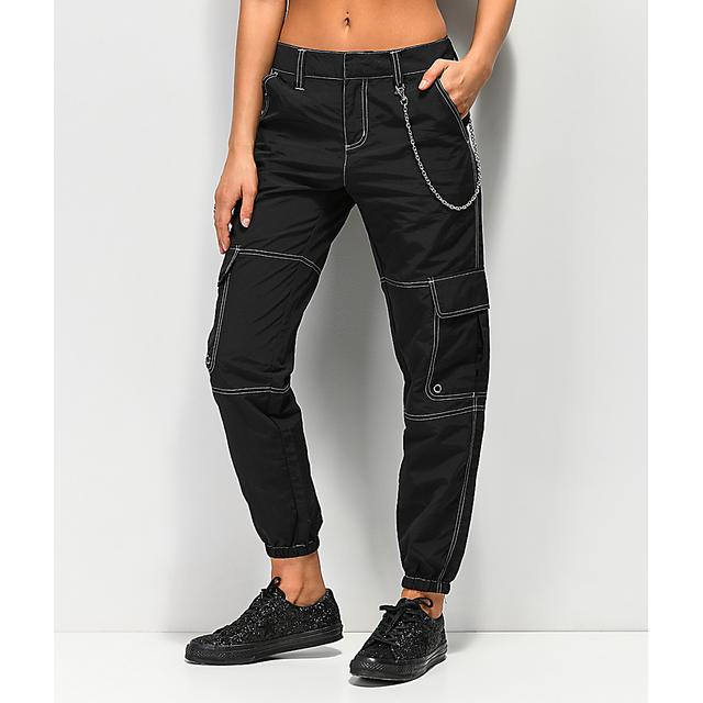 Ninth Hall Talia Black Parachute Pants 