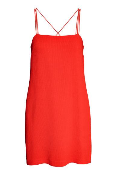 H & M - Abito In Tessuto Strutturato - Rosso