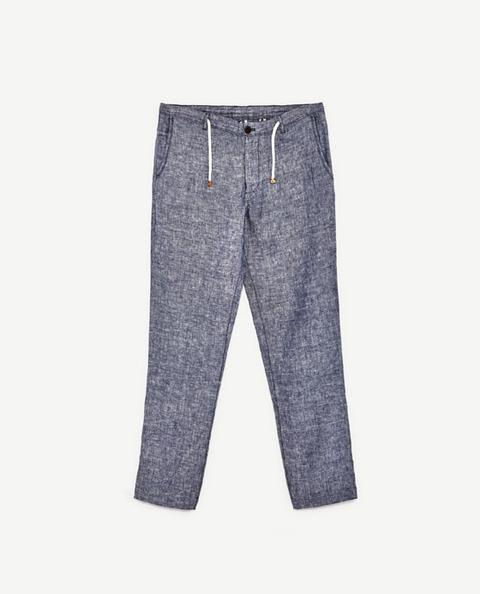 Pantaloni Basic Lino