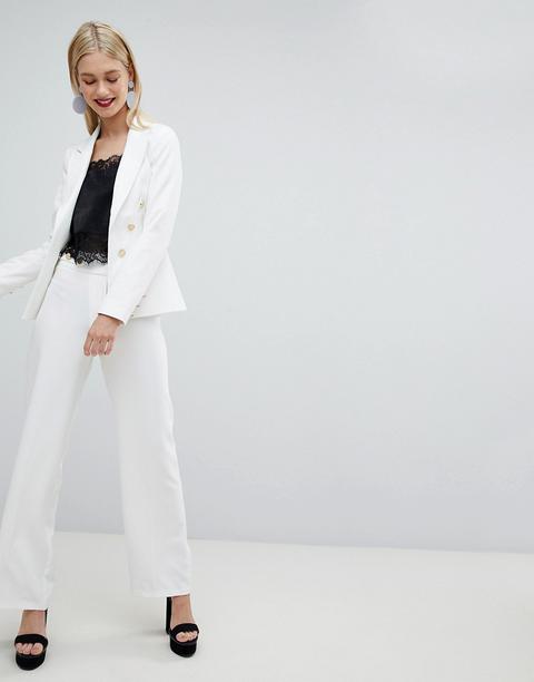 Lipsy Wide Leg Trousers-white