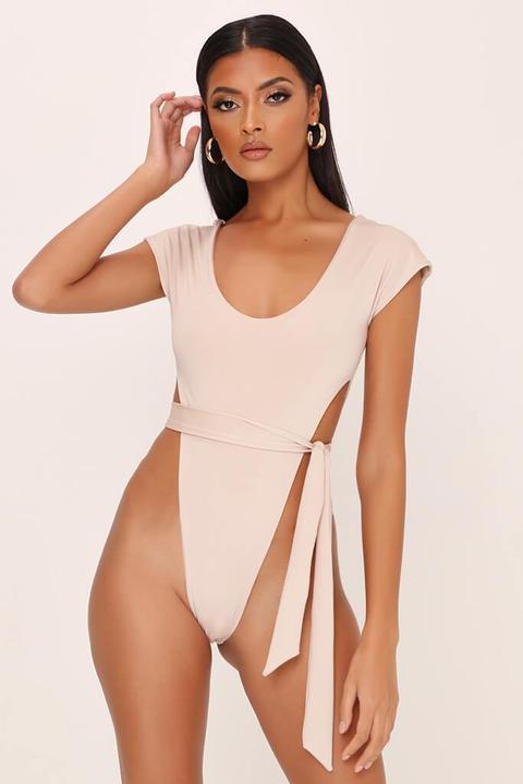 Champagne Extreme High Leg Swimsuit