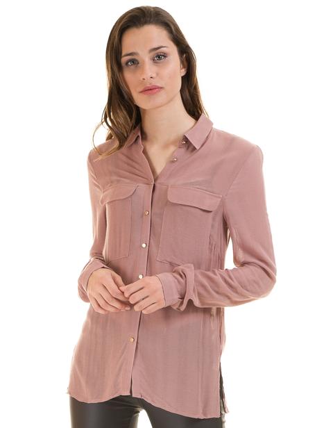 Camisa Rosa Semitransparente De Vila Clothes | Buylevard