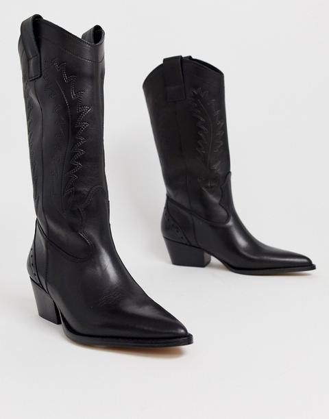 tall black western boots