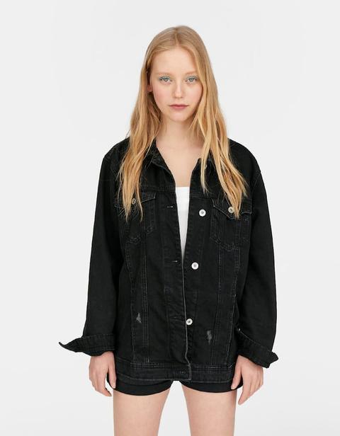 Giubbotto Jeans Oversize Nero