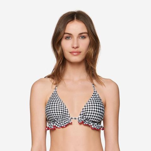 Reggiseno Bikini Triangolo Stampa Vichy