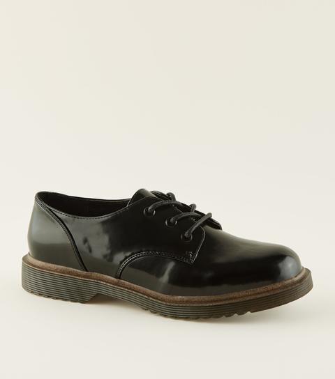 black patent shoes new look