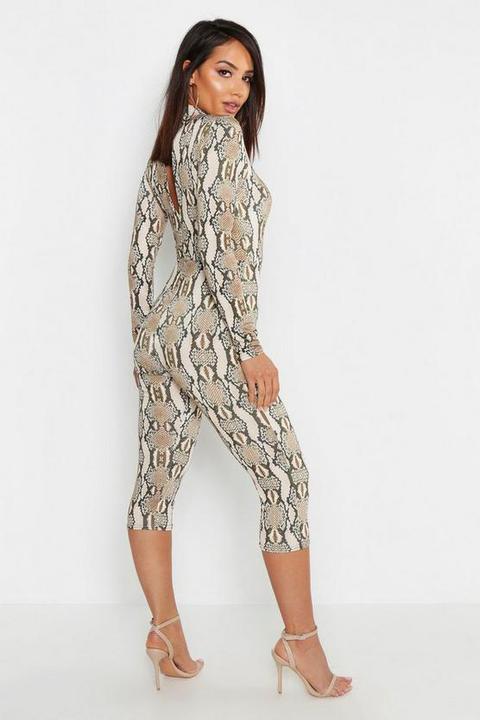 snake print unitard