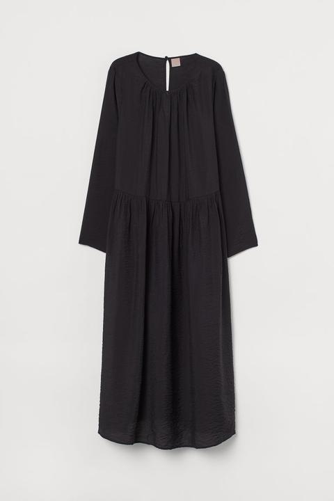 H & M+ Vestido Midi - Negro