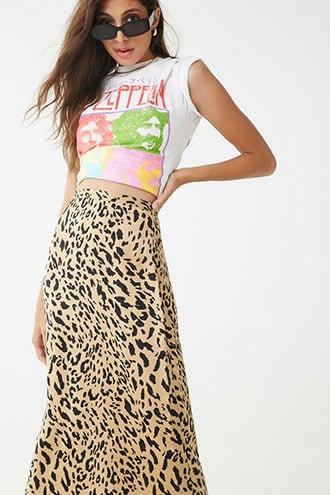 Forever 21 leopard outlet mini skirt