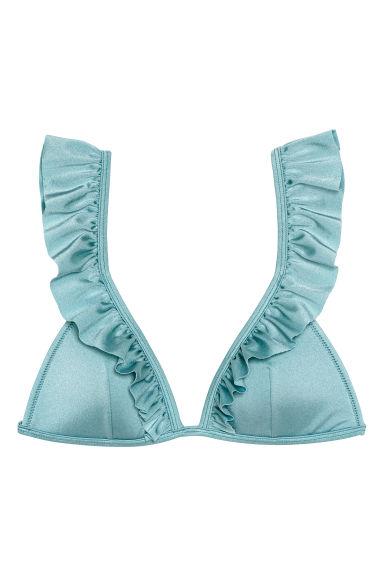 H & M - Top Bikini Triangolo Imbottito - Turchese