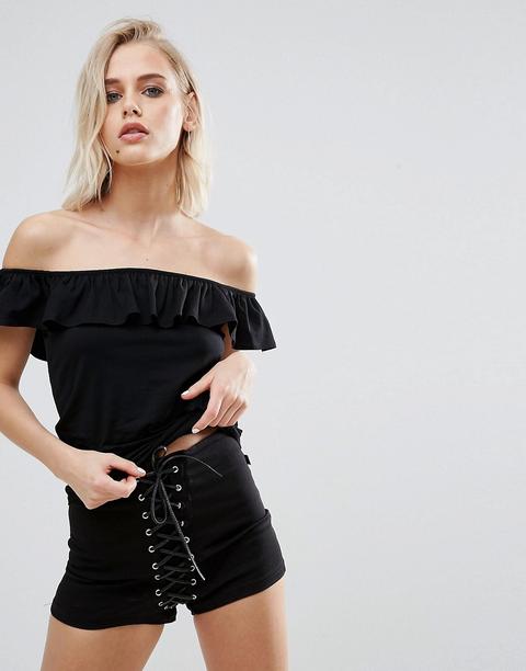 New Look Ruffle Neck Top