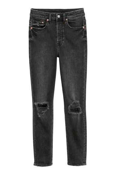 H & M - Vintage Skinny High Jeans - Gris