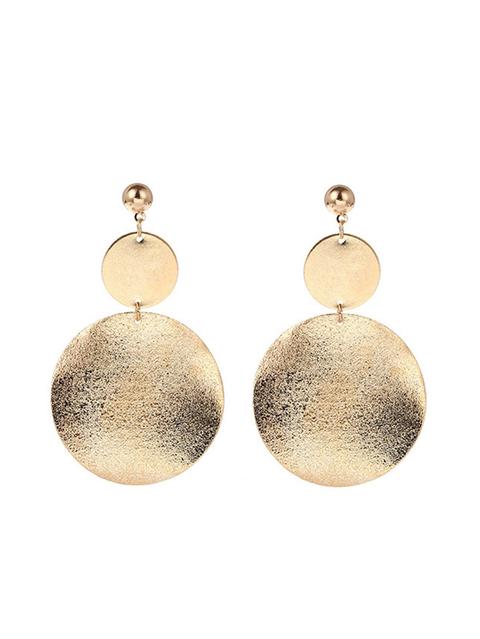 Layered Disc Drop Earrings