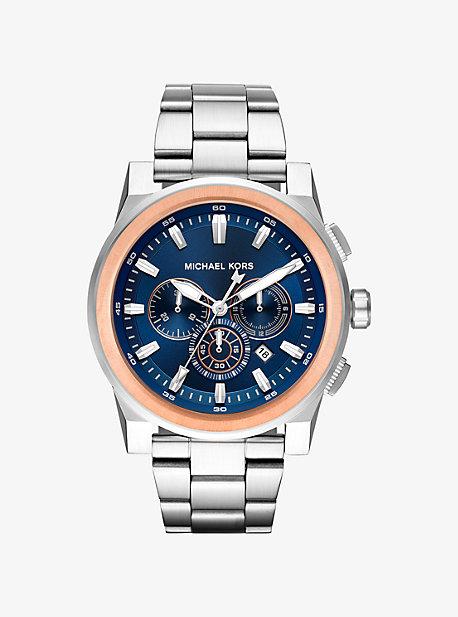 Reloj Grayson De Acero Inoxidable En Tono Plateado