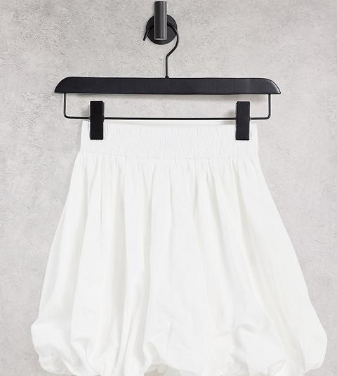 Asos Design Petite - Mini-jupe Bouffante - Blanc