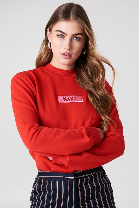 Na-kd Na-kd Logo Sweater - Red