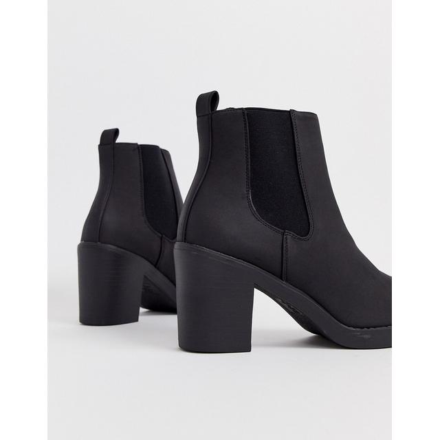 new look wide fit chunky heeled boot