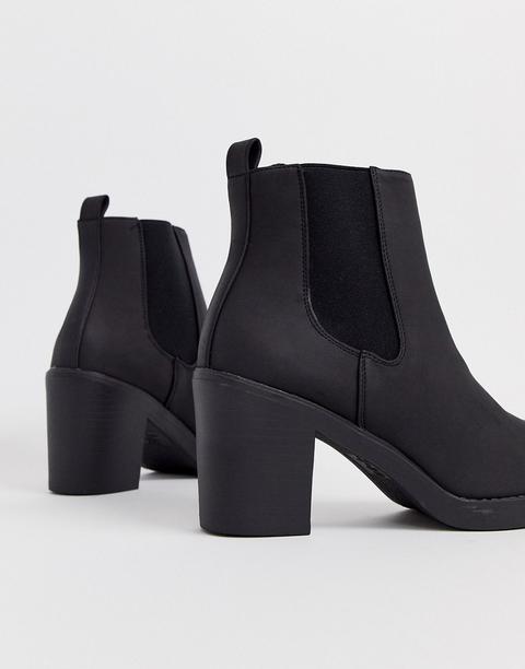 new look wide fit chunky heeled boot