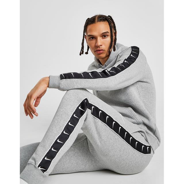 grey nike tape hoodie