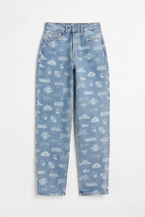 90's Straight High Jeans - Azul