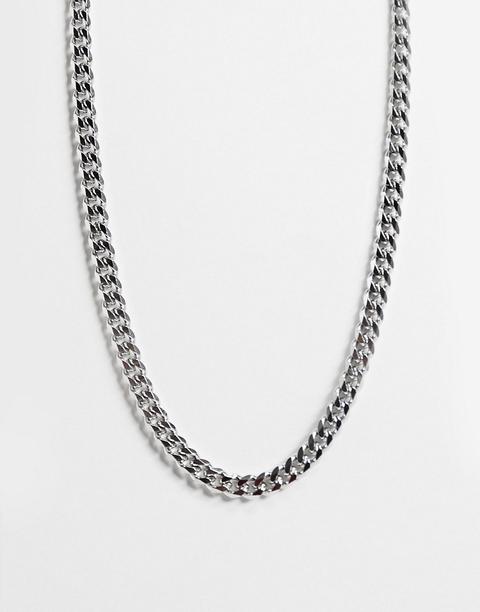 Boss Mens Stainless Steel Chain Necklace In Silver