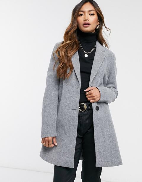 Abrigo Gris Oscuro De Sastre De Vero Moda