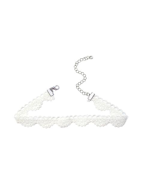 White Lace Scalloped Choker