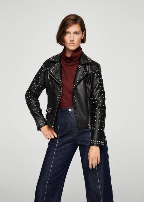 Biker-jacke Mit Nieten