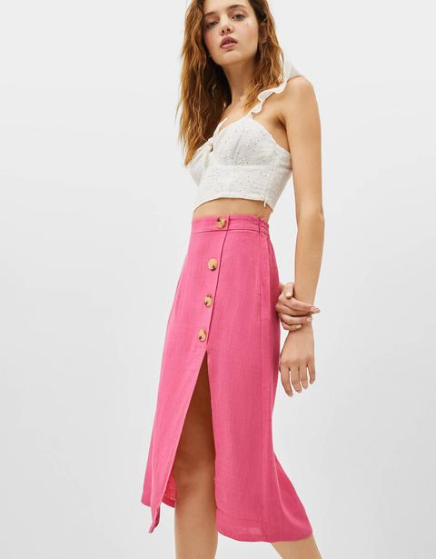 Linen Midi Skirt