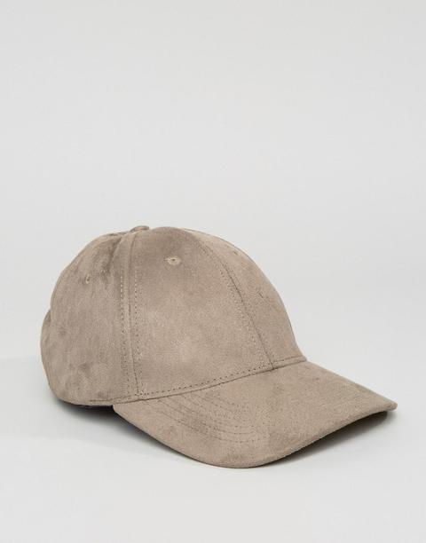 Gorra De Antelina En Gris De Asos