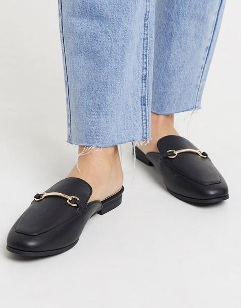 Accessorize Backless Flat Mules In Black