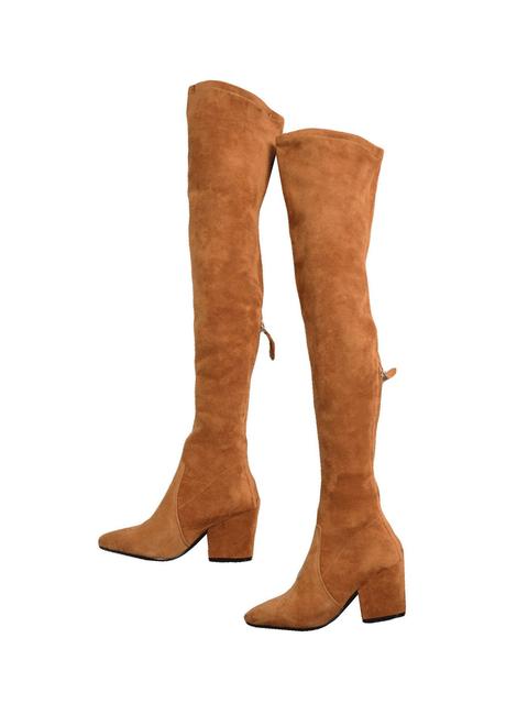 suede leather over the knee boots