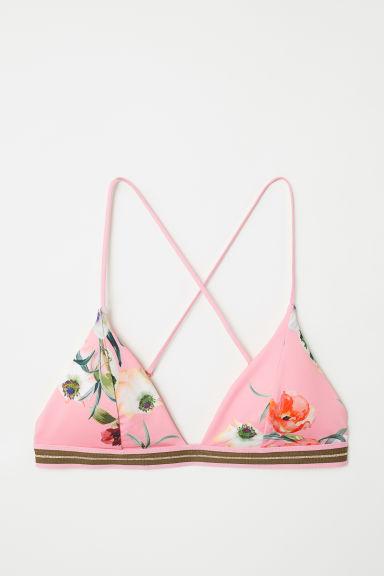 H & M - Top Bikini A Triangolo - Rosa