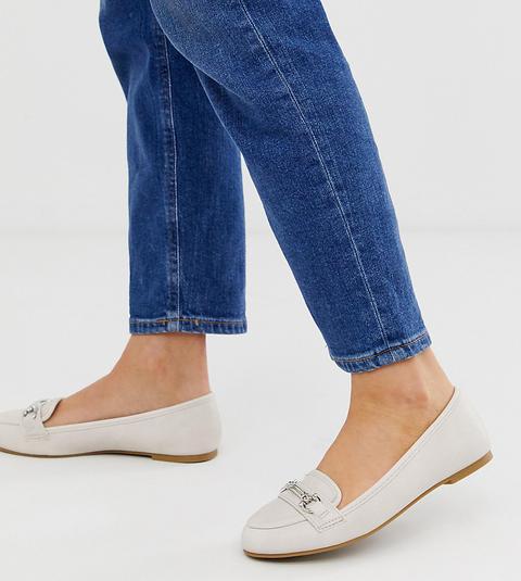New Look Bar Detail Loafer In Off White