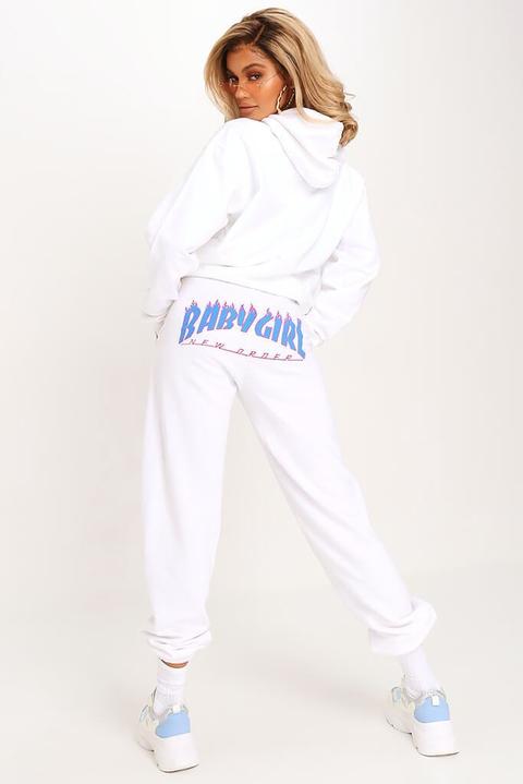 White Baby Girl Jogger