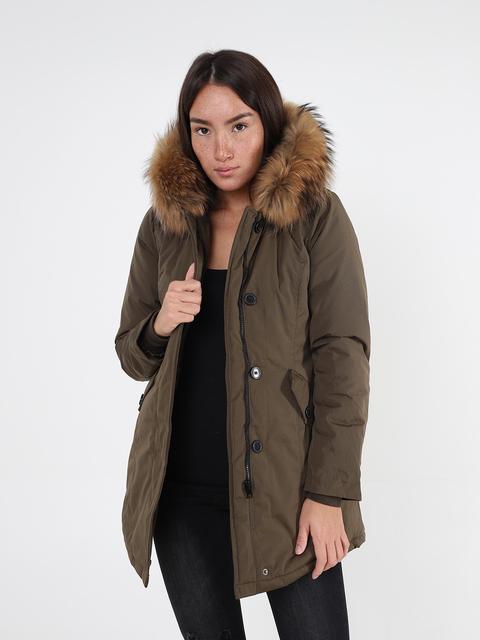 Parka Mit Pelzkragen (khaki)